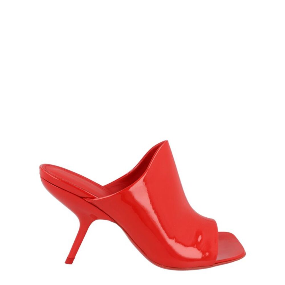 Ferragamo Era Patent Leather Mules Red Womens